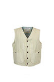 Gilet iconico in cotone lino 2025
