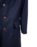 Cappotto monopetto in pura lana con spacco