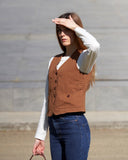 Gilet iconico donna in misto lino taglie 38-40